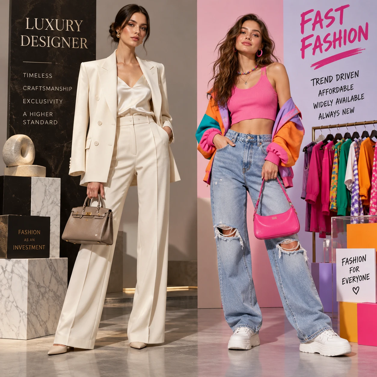 Luxusmarken vs. Fast Fashion: Wer gewinnt den Stilwettbewerb?